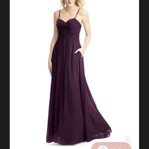 Azazie Parker dress in grape. Size 6A